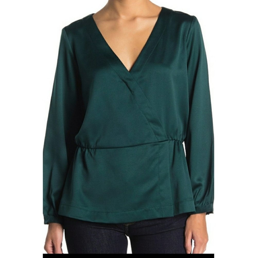 J. Crew Criss Cross Long Sleeved Top